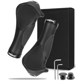 LYCAON Bike Grips Handlebar - Mountain Bike Hand Grip, Bicycle Handlebars Non-Slip-Rubber Adjustable Aluminum Lock - Scooter MTB BMX Road Foldable Bike Handle