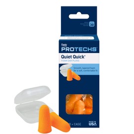 Flents Ear Plugs, 5 Pair with Case, Ear Plugs for Sleeping, Snoring, Loud Noise, Traveling, Concerts, Construction, & Studying, NRR 30
