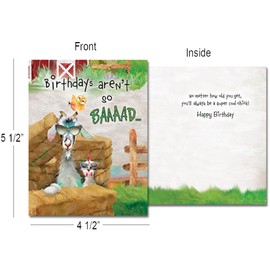 Leanin' Tree, Funny Farm, Birthday Cards, Assorted Birthday Cards with Envelopes, Birthday Cards Bulk, Note Cards (12 Birthday Cards, 12 Envelopes)