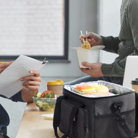 MIER Mens Lunchbox for Work Insulated 24 Cans/15L Large Lunch Bags Leakproof Adult Women Lunch Box Coolers for Travel Beach Picnic Office, Dark Gray