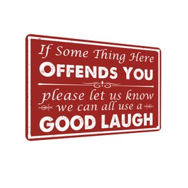 "If something here offends you", let us know and we can all laugh heartily. Metal Logo Bar Dormitory Living Room Wall Decoration 20 x 30 cm (2348)