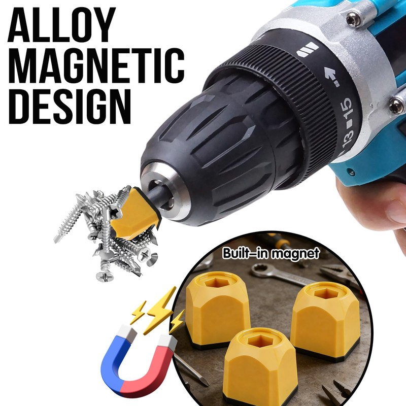 4Pcs Screwdriver Head Magnetic Ring, Screw Ring Set Removable Household
