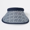 Mariclaire 715912 Women's UV Cell Monogram Pattern Sun Visor, navy,