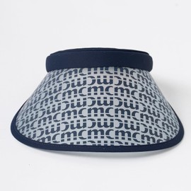 Mariclaire 715912 Women's UV Cell Monogram Pattern Sun Visor, navy, Free size