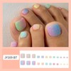 FIEONCIY Press on Toenails with Designs Acrylic Fake Nails for