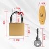 2 Pack Padlock（3.2cm）, Small Padlock with Keys, Mini Padlock, Key