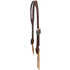 NRS 5/8inch Slot Ear Headstall with a Copper Flower Belt Buckle