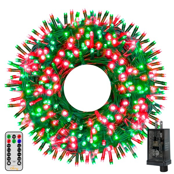 Ollny Christmas Lights, 500LED 164FT Long Christmas Tree Lights with