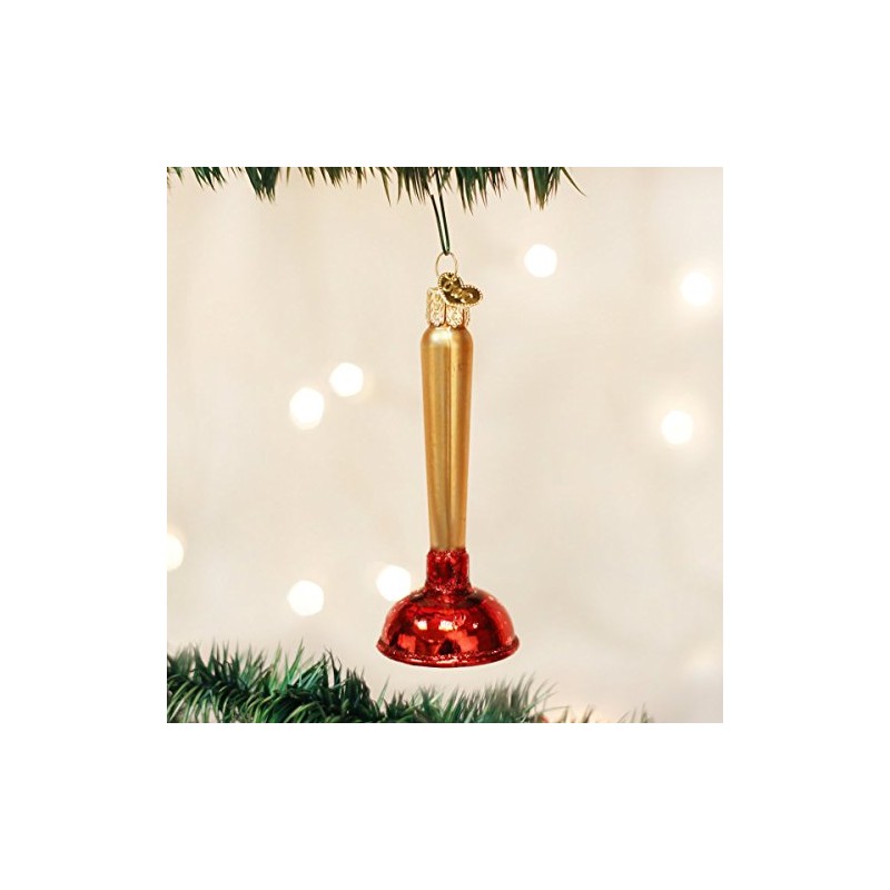 Old World Christmas Ornaments: Toilet Plunger Glass Blown Ornaments for
