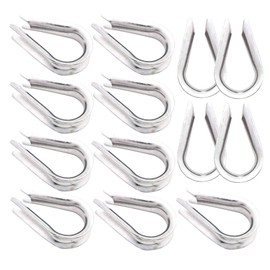 Luckkyme 30Pack M6 Stainless Steel Thimble for 7/32"- 1/4" Diameter Wire Rope Cable Thimbles Rigging