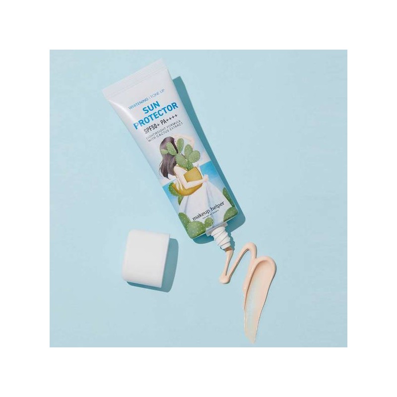 Makeup Helper 화이트닝 톤업 선 프로텍터 SPF50+/PA++++ Whitening Tone-Up Sun