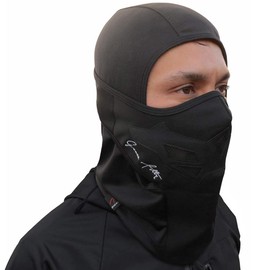 Grace Folly Full Balaclava Ski Face Mask for Snowboarding and Cold Winter Weather Sports, Adult Unisex, Black
