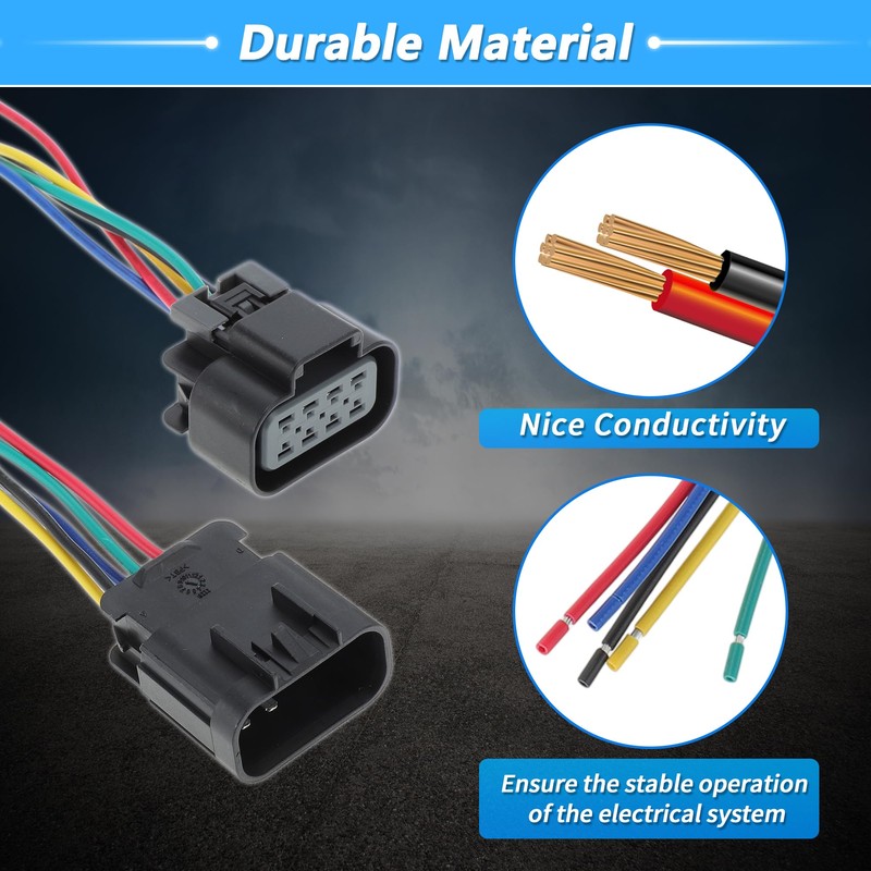FUELHOOD Male and Female Headlights Connector Harness Plug Wire for