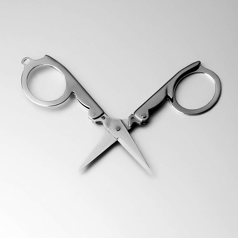 nuoshen Stainless Steel Folding Scissors Portable Foldable Travel Scissors Metal