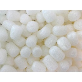 Aruva Kitchen Biodegradable Peanuts 1 cu ft naturaly antistatic compostable popcorn for packaging, white, LVBIO3