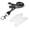 Customcard ltd® Security Neck Lanyard Black Metal Clip & Double