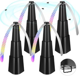 Fly Fans for Tables, Fly Fan Outdoor Indoor Keep Flies Away, Table Top Fly Fan Fly Spinner with Holographic Blades, Fly Deterrent for Picnic, Restaurant, Party, Home, BBQ - quantity: 4pcs