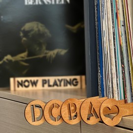 Y-II 29Pcs Vinyl Record Dividers Alphabetical Dividers Vinyl Records A-Z, Premium Wood Record Divider for Albums CD Bookshelf Dividers (Walnut wood color)