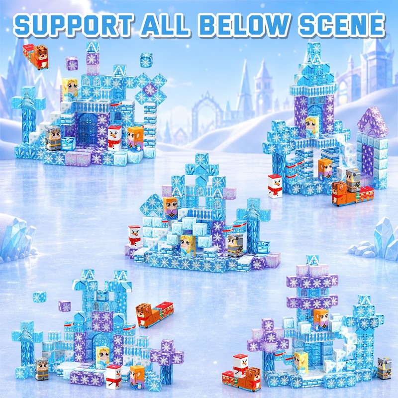 150Pcs 0.8in Magnetic Blocks, Building Cubes for Girls Ages 4-8