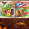HOMETITUTE Puerto Rico Backdrop Banner Puerto Rico Party Decor 71x43