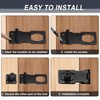 Kyuionty 2Pcs Keyed Hasp Locks 3 Inch Twist Knob Keyed