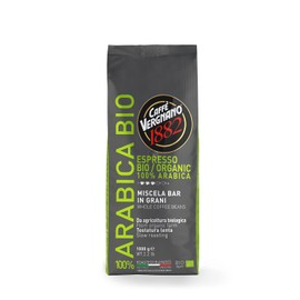 CAFFÈ VERGNANO | Arábica Bio Café en Grano Orgánico 1kg | Tostado Medio 100% Natural con Notas de Vainilla, Canela y Frutas Maduras | Sabor Delicado y Aromático