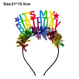 CHEERYMAGIC Birthday Headband, Colorful It's My Birthday Headband, Girls Sequin Happy Birthday Crown Tiara Party Hats Hair Accessories Gifts Birthday Party Decorations A9CSLHFG