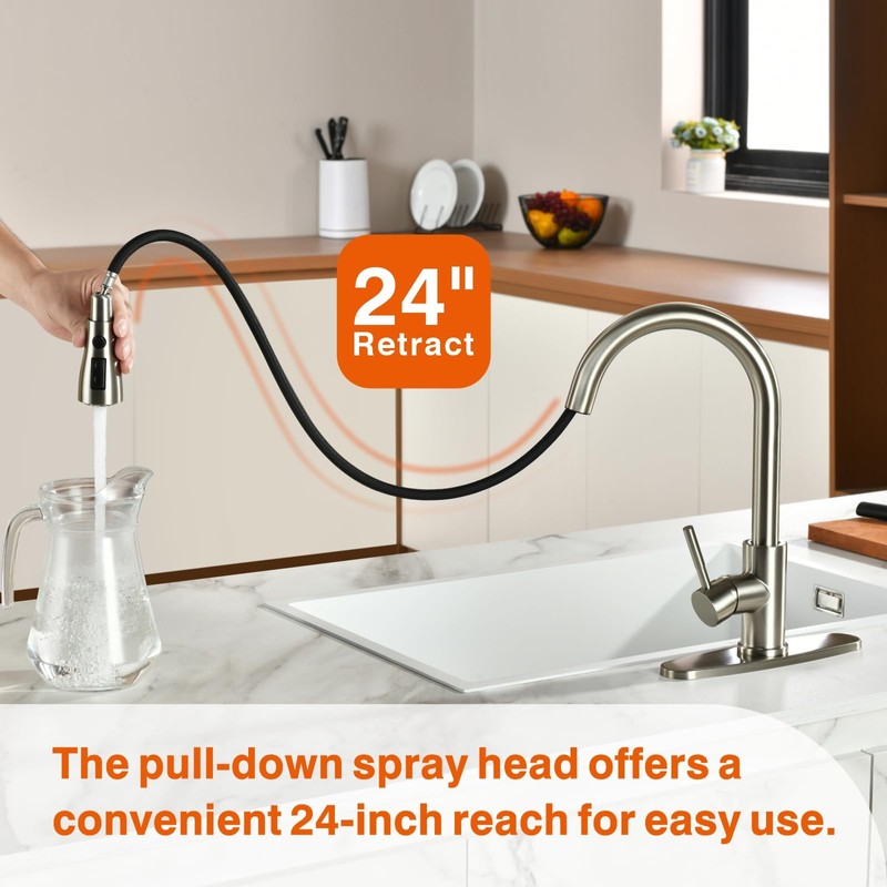 Kitchen Faucet, Kitchen Sink Faucet, Sink Faucet, Pull-Down Kitchen Faucets,