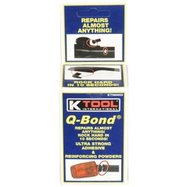 K Tool International Q Bond Adhesive Kit, Repairs and Reinforces, Plastics, Metals - 10 Pack KTI90003