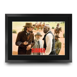 HWC Trading Django Scene 2 Gifts Printed Signed Autograph Picture for Movie Memorabilia Fans - A3 Framed