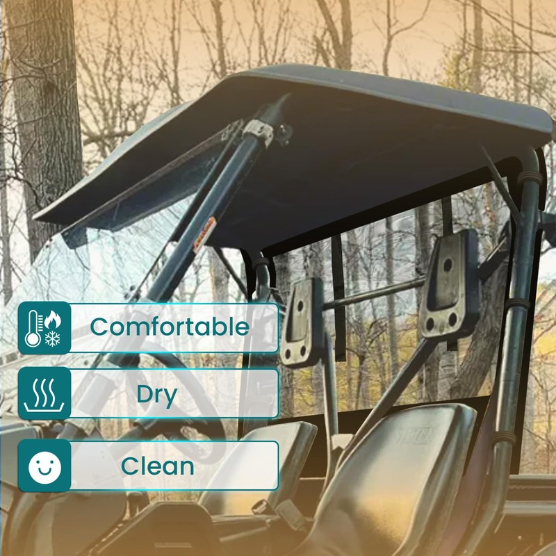 QYMOTO Polaris RZR XP 900 Rear Window,Rear Windshield, Canvas Soft