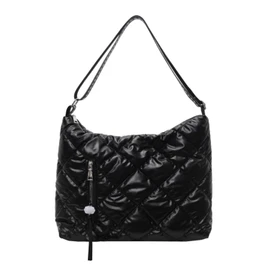 CHROMACRAFT 1 bag in simple style, retro shoulder bag, women's shoulder bag, fashionable and versatile shoulder bag, bag with large capacity, black, M