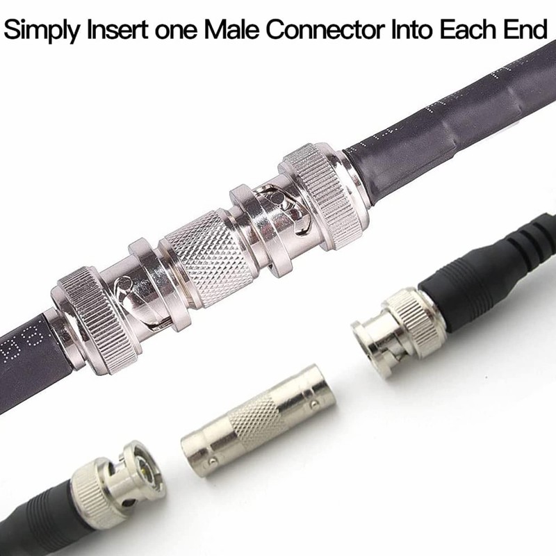 SLLEA BNC Female Coax Cable Coupler Adapter Connector Replacement for