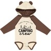inktastic Camping Crew Long Sleeve Creeper 12 Months Natural &