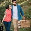 HappyPicnic Picnic Basket Set for 2 - Wicker Picnic Basket