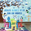 Zonon 114 Pcs Winter Bulletin Board Decorations Christmas Christian Tree