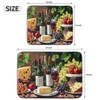 Dish Drying Mat, Red Wine Pattern Drying Mat Absorbent Reversible