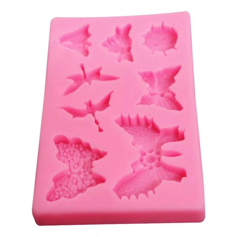 Innova Market Molde De Silicón Para Repostería Mariposas Rosa 8