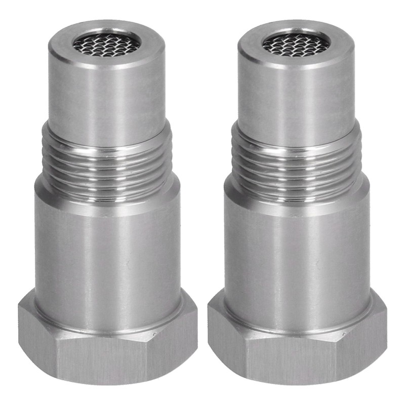 2Pcs Oxygen Sensor Adapter Welding Plug Engine Auxiliary with Filter