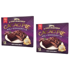 2 Packs - Cacao Pie - Banh Cacao - 12 Cakes per Box with 2 Boxes per Order - Product of Korea