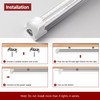 Kihung 3FT LED Shop Light Fixture,Upgrade V Shape T8 Tube