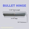 GatorPro 7" Bullet Hinge Weld on Lift Off Tear Drop