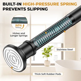 Extra Long Tension Rod Outdoor Curtain Rods No Drilling 30-132 in 11FT