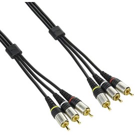 ELPA CO-152 Video Cable, Pin Plug x 3, Pin Plug x 3, 4.9 ft (1.5 m)