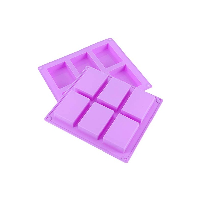 KINJOEK - Moldes de silicona para jabón (6 unidades, 36