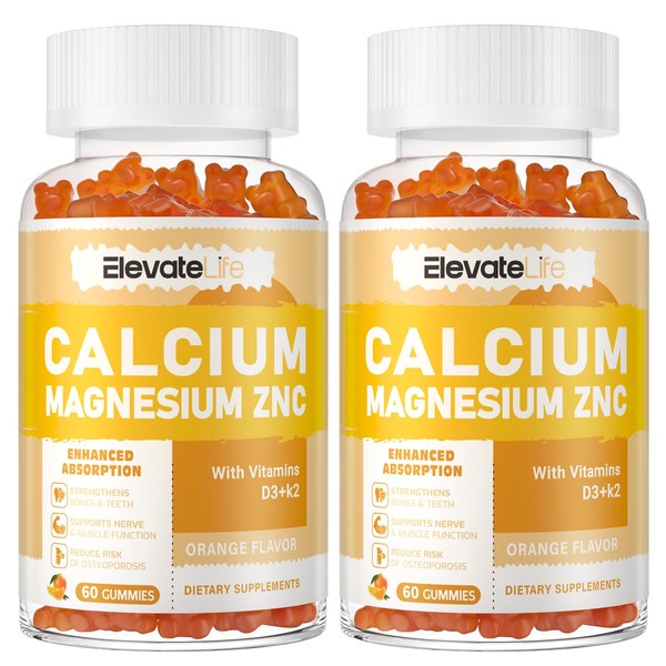Calcium Magnesium Zinc Gummies with Vitamin D3 & K2 -