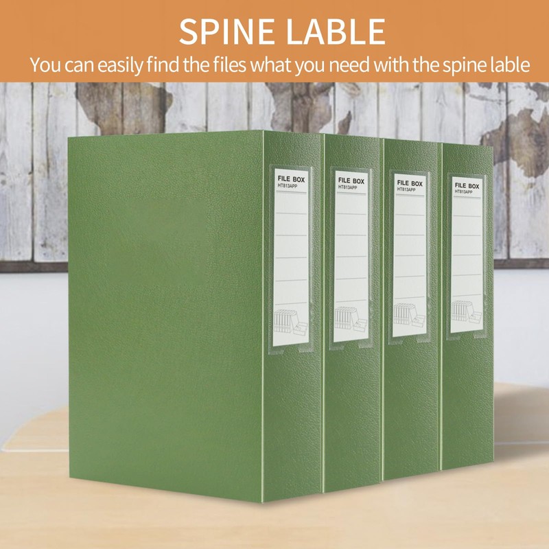 HUA JIE 2 Pack A4 Storage File Boxes Archives Case,65mm