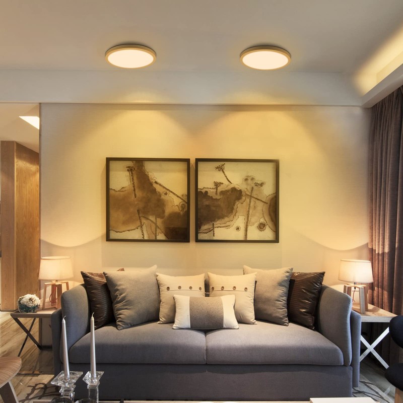 Taoellen Led Ceiling Light 3000K Warm White, 9.09in 120W Equivalent,