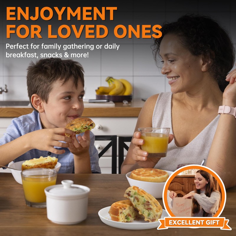 Baker's Friend Multi Stuffed Waffle Maker Thick, 4-Slice with 1.2''