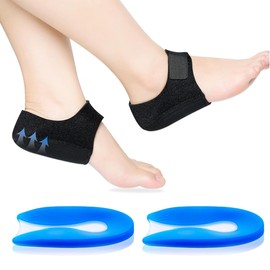 ZEPIQOR 2 Paar Fersensporn Einlagen, Fersensporn Einlagen, orthopädisch Silikon Fersenschutz für schuhe, Fersenpolster Fersensporn, Einlegesohlen Gel Fersensporn, Fersensporn Socken(L)